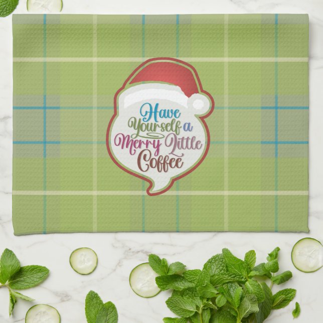 Have yourself a Merry Little Coffee Tea Towel (Folded)