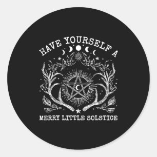 Have Yourself A Merry Little Solstice Classic Round Sticker