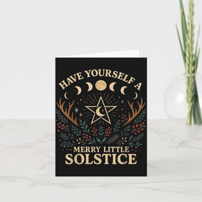 Have Yourself A Merry Little Solstice Witchcore  Card (Front)