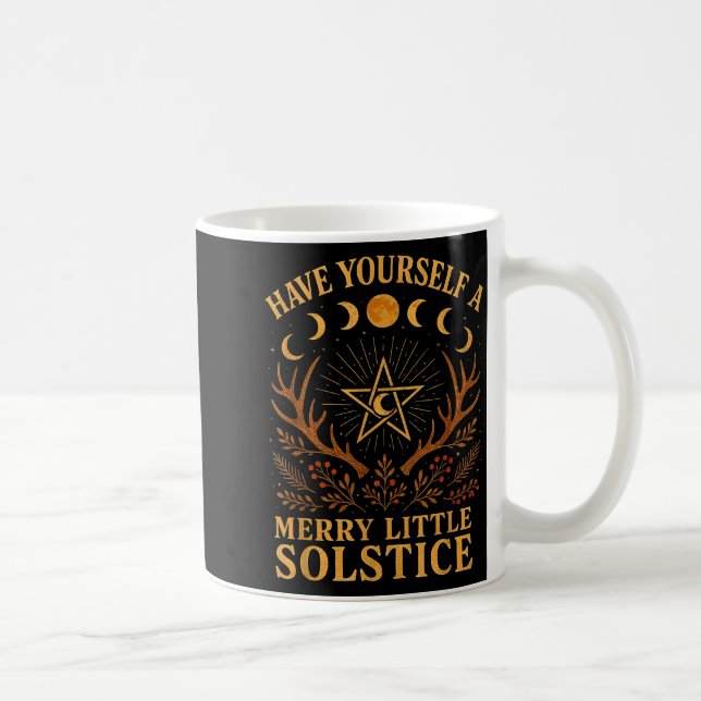 Have Yourself A Merry Little Solstice Witchcore  Coffee Mug (Right)
