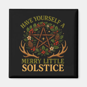 Have Yourself A Merry Little Solstice Witchcore Magnet