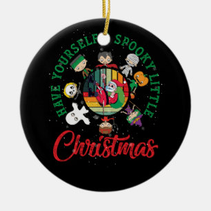 Have Yourself A Spooky Little Christmas Funny Vint Ceramic Tree Decoration