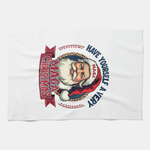Have Yourself a very Maga Christmas Trump Won Tea Towel