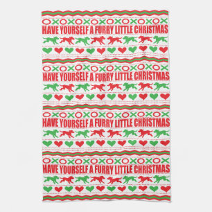 Have Yourself Furry Little Christmas Tea Towel