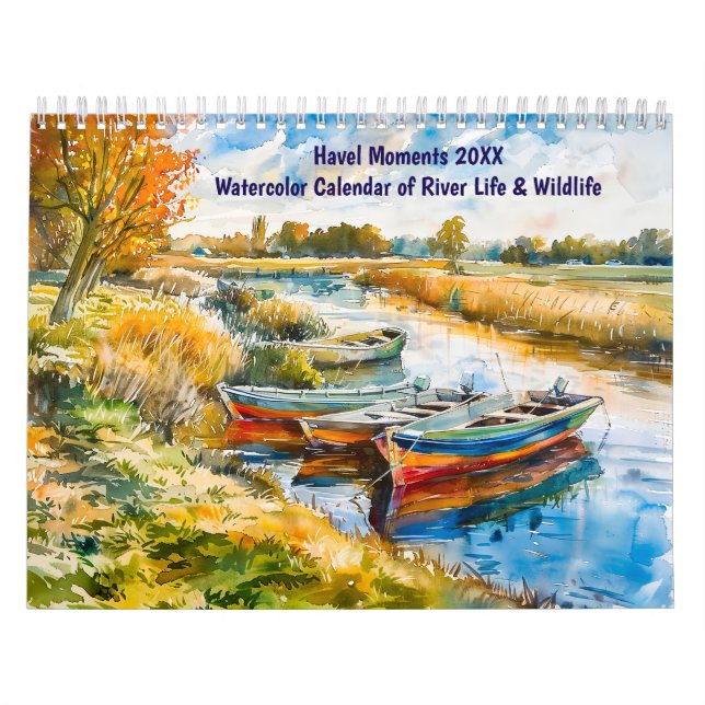 Havel Moments 2026 – Watercolor Calendar of River  (Cover)