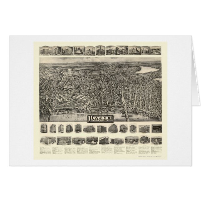 Haverhill, MA Panoramic Map - 1914 (Front Horizontal)