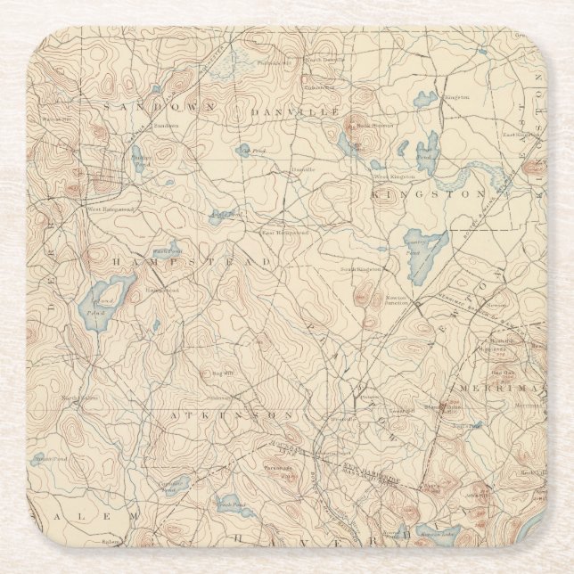 Haverhill, Massachusetts Square Paper Coaster (Front)