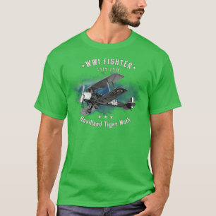 Havilland Tiger Moth WWI Fighter aircraft T-Shirt