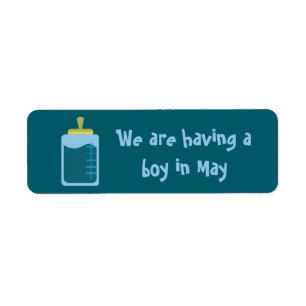 Having a boy in May stickers by dalDesignNZ
