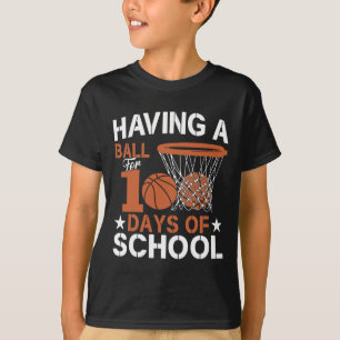 Having A Byll For 100 Days School Bysketbyll 100th T-Shirt