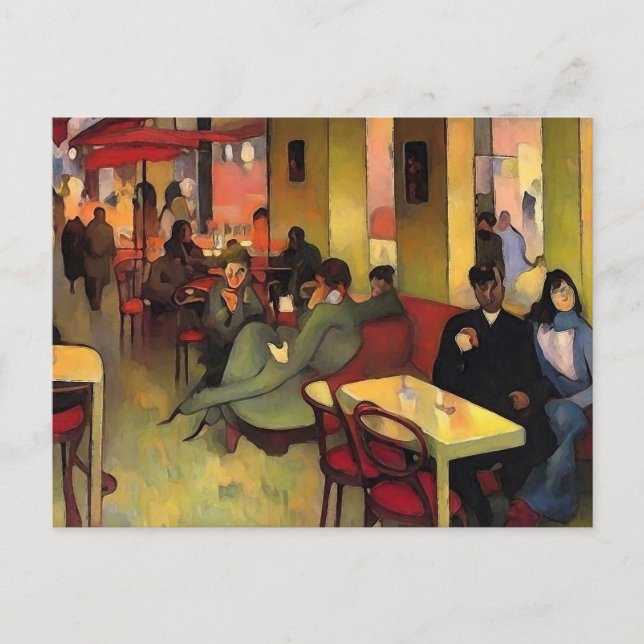 Having a Coffee in Paris Postcard (Front)