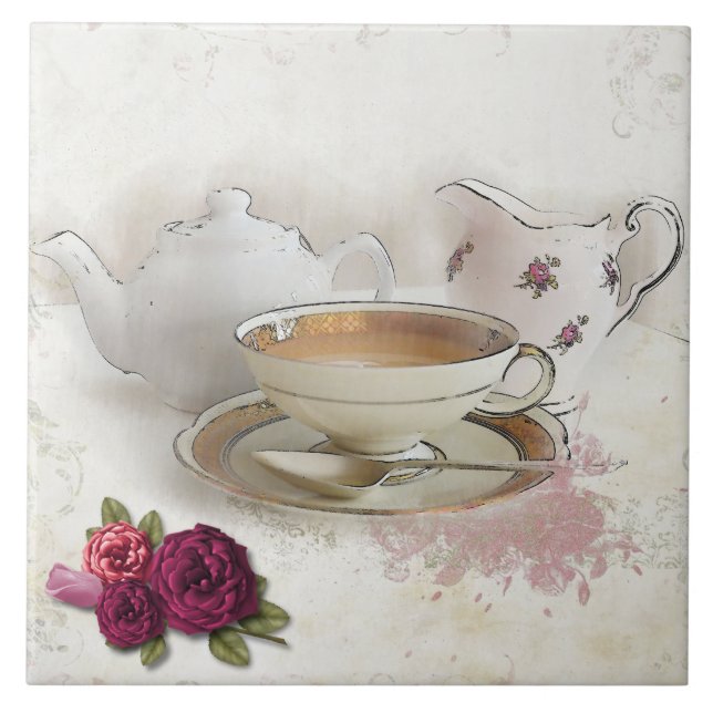 Having a Cuppa Tea Tile (Front)
