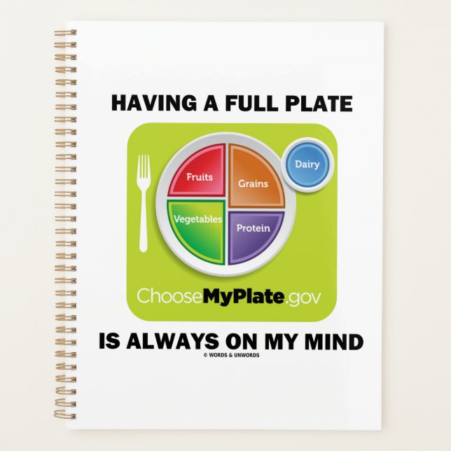 Having A Full Plate Always On My Mind Food Groups Planner (Front)