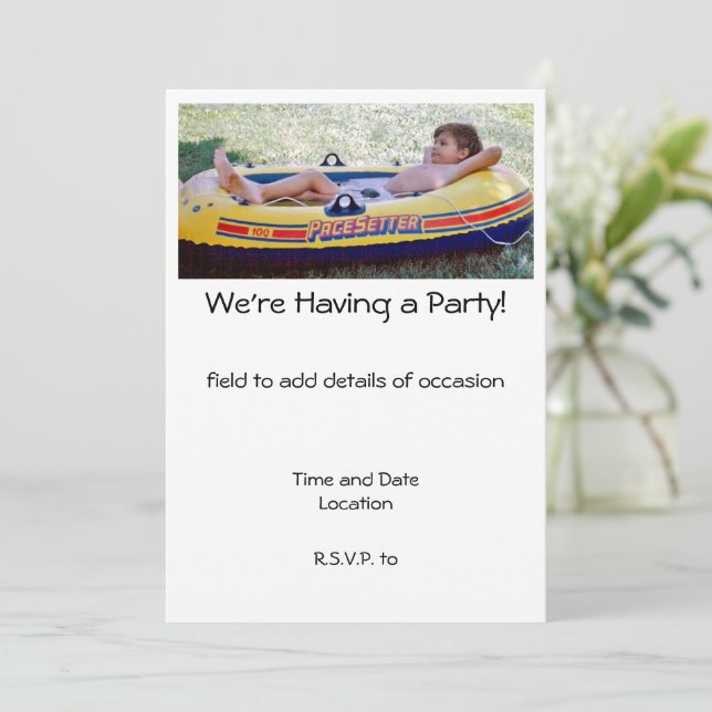 Having a Party  Invitation (Standing Front)