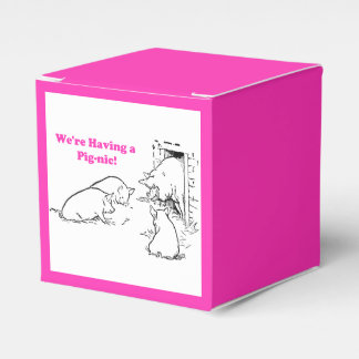 Having a Pig-nic Picnic Funny Pig Cartoon Favour Box
