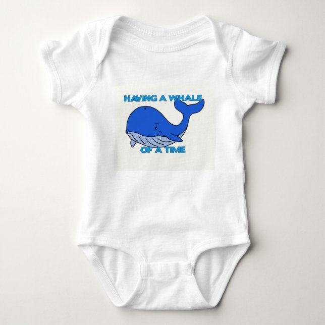 Having a whale of a time. baby bodysuit (Front)