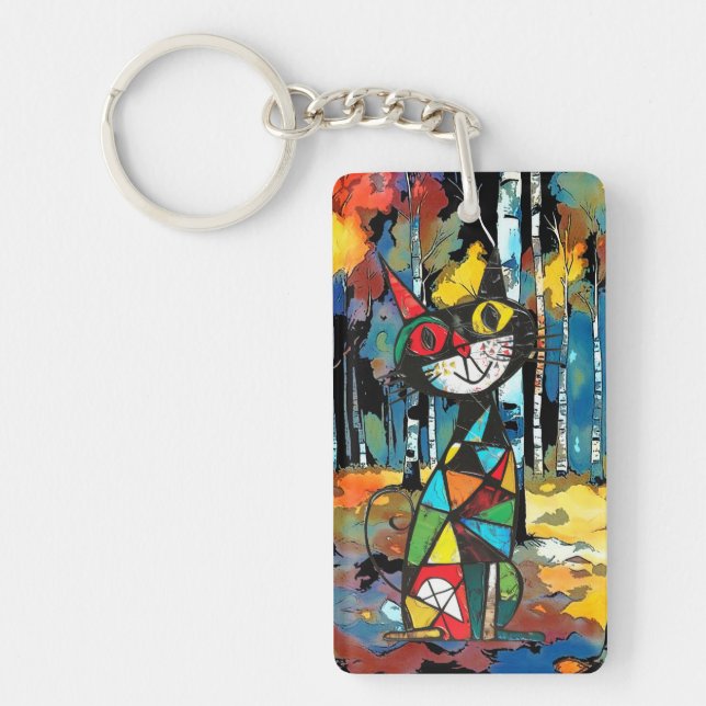 Having An Abstract Kinda Day Key Ring (Front)