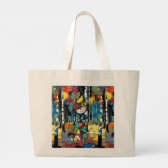 Having An Abstract Kinda Day Large Tote Bag (Back)