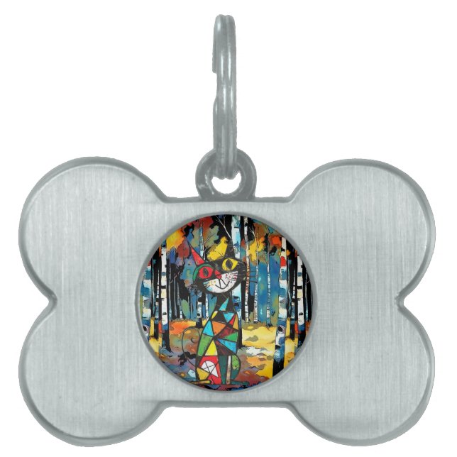 Having An Abstract Kinda Day Pet ID Tag (Front)