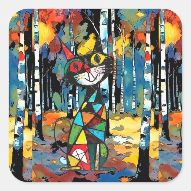 Having An Abstract Kinda Day Square Sticker (Front)