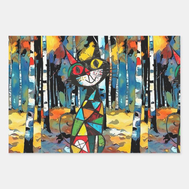 Having An Abstract Kinda Day Wrapping Paper Sheet (Front)