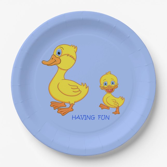 Having Fun Paper Plate (Front)