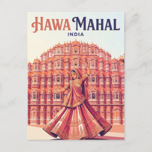 Hawa Mahal India Postcard