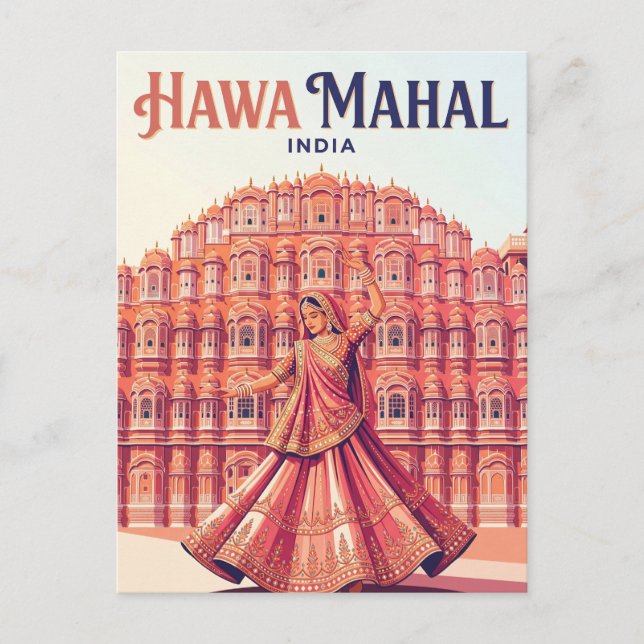 Hawa Mahal India Postcard (Front)