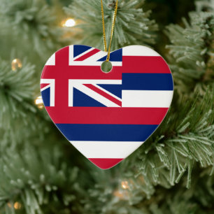 Hawai’i Flag Ceramic Tree Decoration
