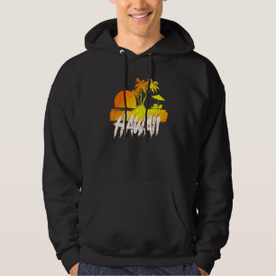 Hawai Sunset Retro Aloha Hawaii Island Hoodie