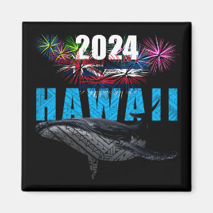 HAWAII 2024 TRIBAL HUMPBACK FIREWORKS MAGNET