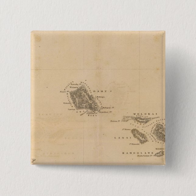 Hawaii 3 15 cm square badge (Front)