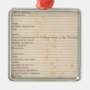 Hawaii 5 metal tree decoration