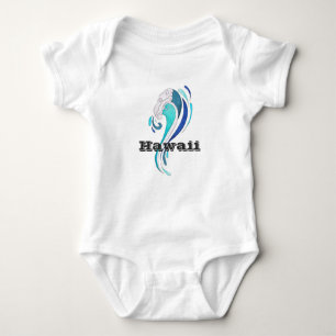 Hawaii Abstract Big Wave Baby Bodysuit