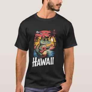 Hawaii Alligator with Sunglasses Summer Vacation T T-Shirt