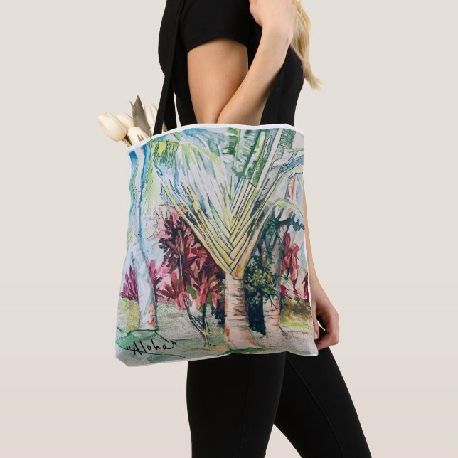 Hawaii " Aloha" All-Over-Print Tote, Shoulder Tote (Close Up)