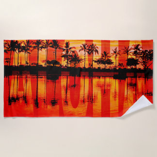 hawaii aloha beach towel