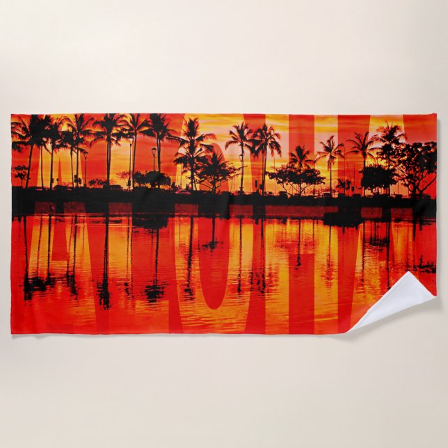 hawaii aloha beach towel (Front)
