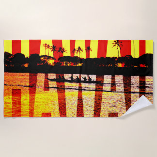 hawaii aloha beach towel