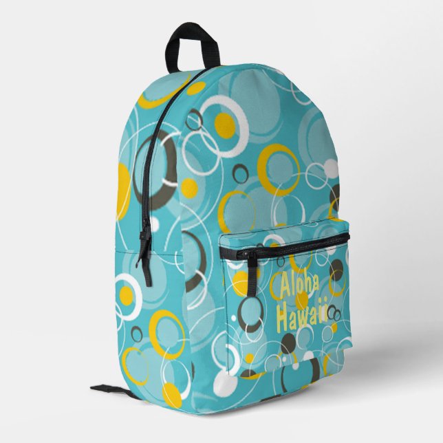 Hawaii Aloha Collection - Aloha Printed Backpack (Back Corner Left)