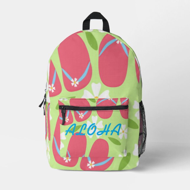 HAWAII ALOHA COLLECTION - Aloha Printed Backpack (Front)