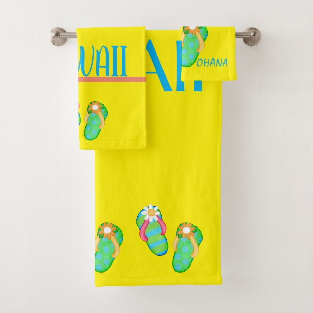 Hawaii Aloha Collection Bath Towel Set (Insitu)