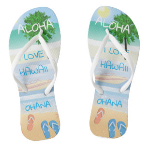 Hawaii Aloha Collection Flip Flops