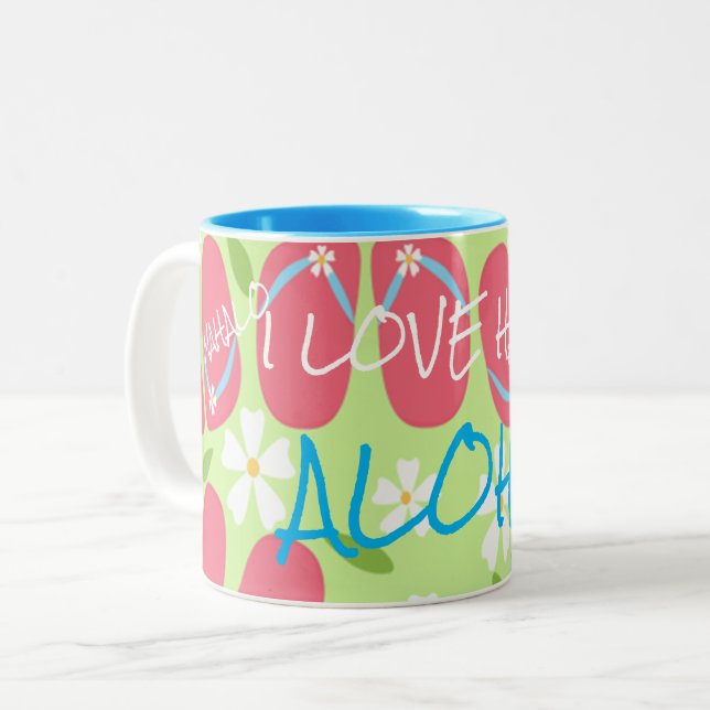 Hawaii Aloha Collection - Two-Tone Coffee Mug (Front Left)