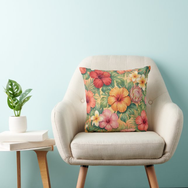 Hawaii aloha decorative flowers pattern cushion (Chair)