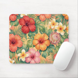 Hawaii aloha decorative flowers pattern mouse pad