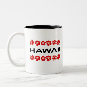 Hawaii Aloha Flower Bands Light-Colour Two-Tone Coffee Mug