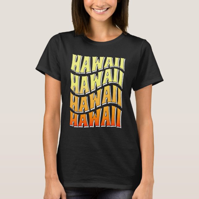 Hawaii Aloha Hawaiian Retro Hawaii Island Family V T-Shirt (Front)