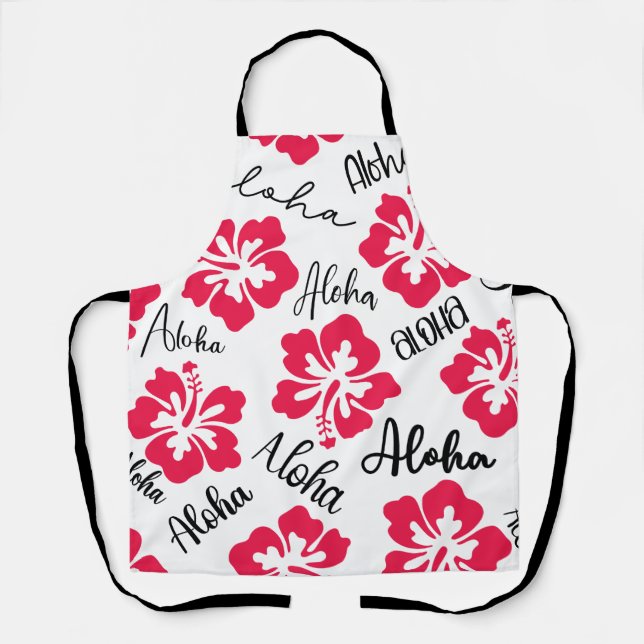 Hawaii Aloha Hibiscus Apron (Front)