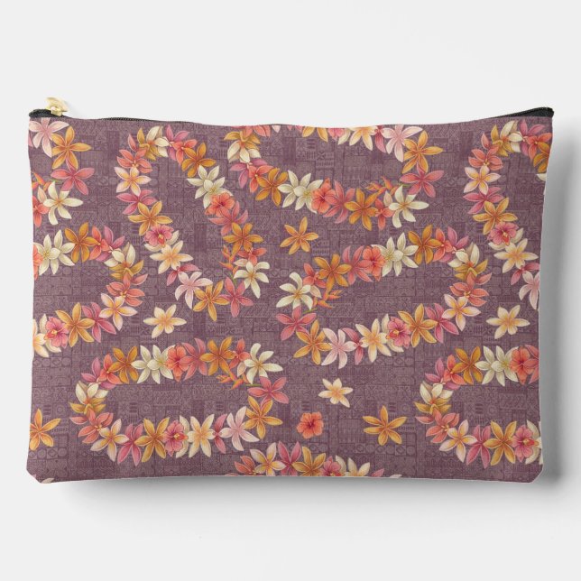 Hawaii aloha print pattern accessory pouch (Front)
